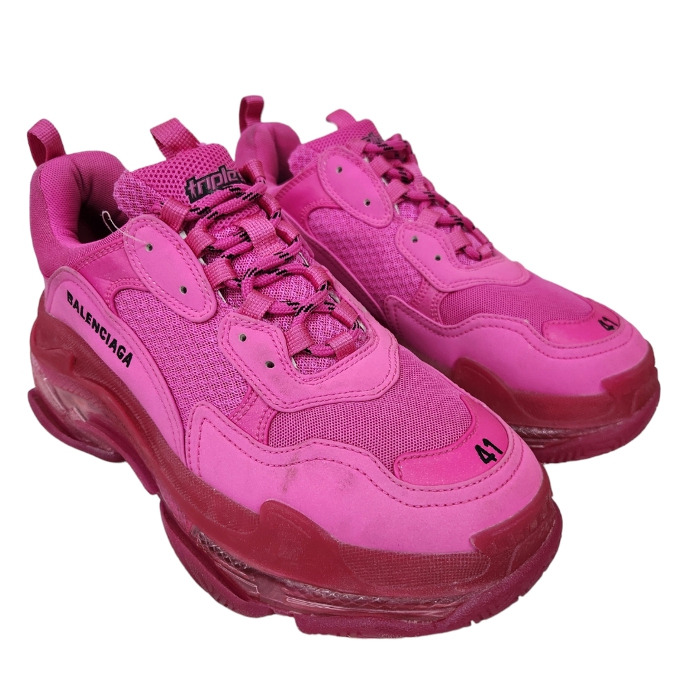 Balenciaga Triple S Pink Sneakers - Picture 1 of 8
